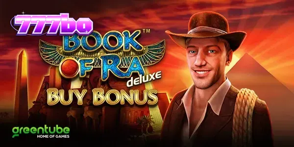 Interface do jogo Book of Ra deluxe Buy Bonus com elementos egípcios